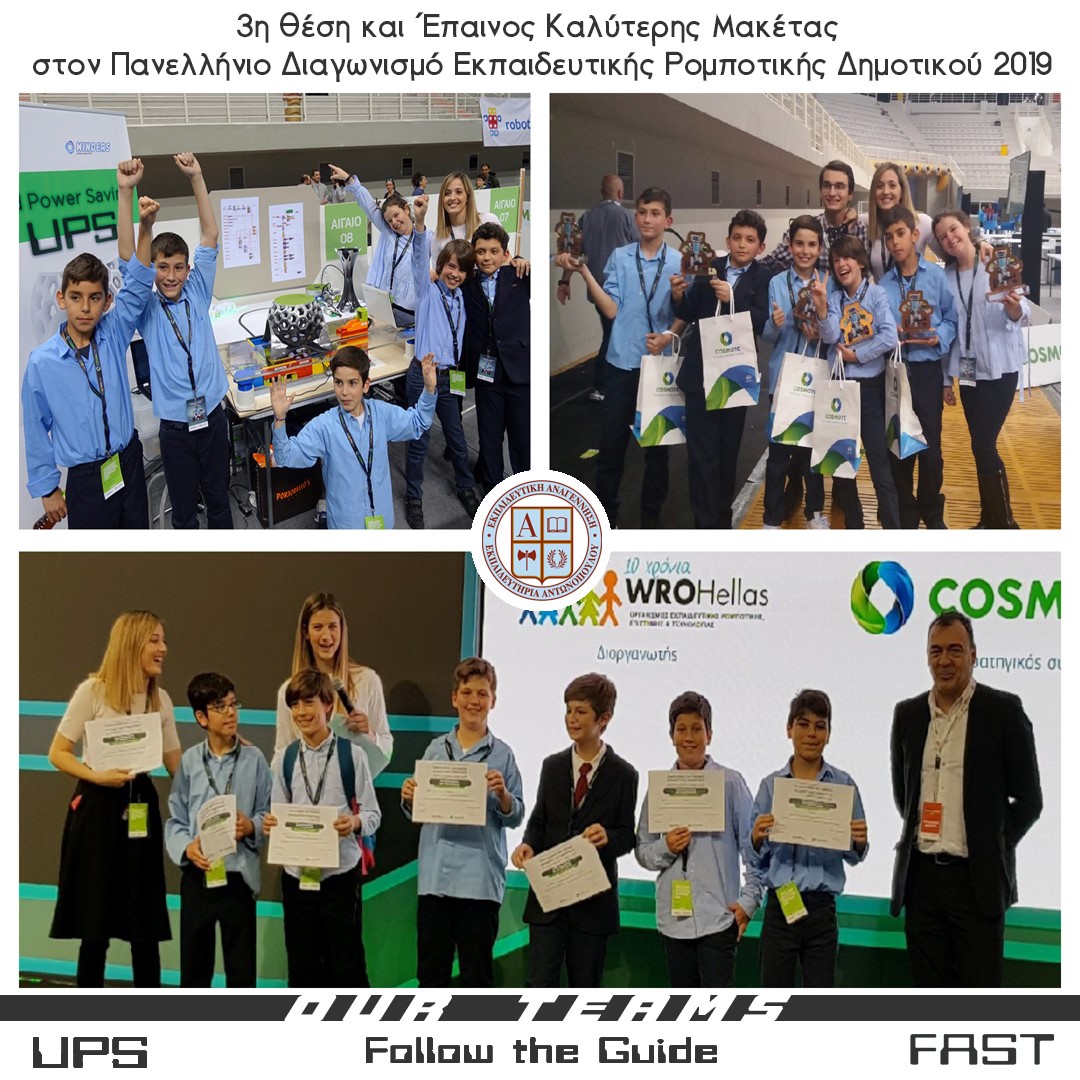 Διακρίσεις των μαθητών της Εκπαιδευτικής Αναγέννησης στον Πανελλήνιο Διαγωνισμό Εκπαιδευτικής Ρομποτικής 2019