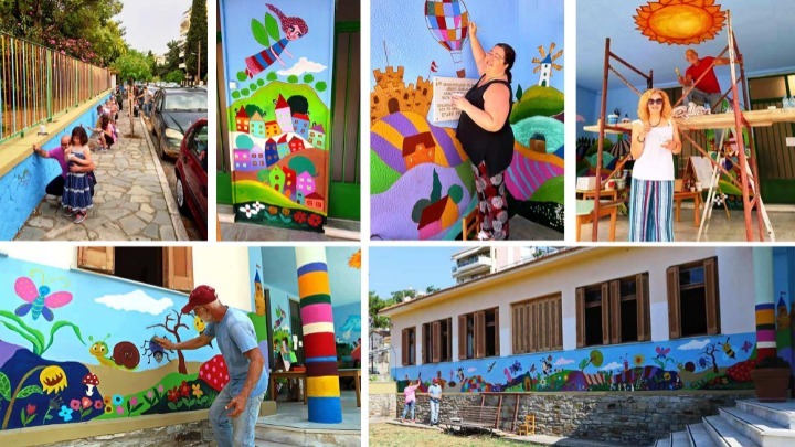 Καβάλα: Ένας τοίχος παιδικού σταθμού διηγείται το δικό του παραμύθι