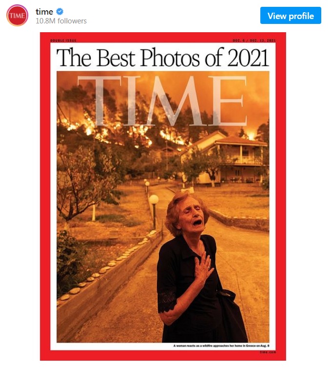 Περιοδικό Time: Η σπαρακτική φωτογραφία από την Εύβοια ανάμεσα στις κορυφαίες του 2021