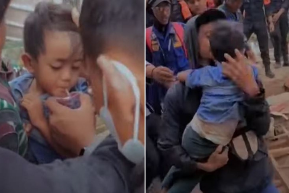 5χρονος διασώθηκε δύο μέρες μετά τον φονικό σεισμό στην Ινδονησία